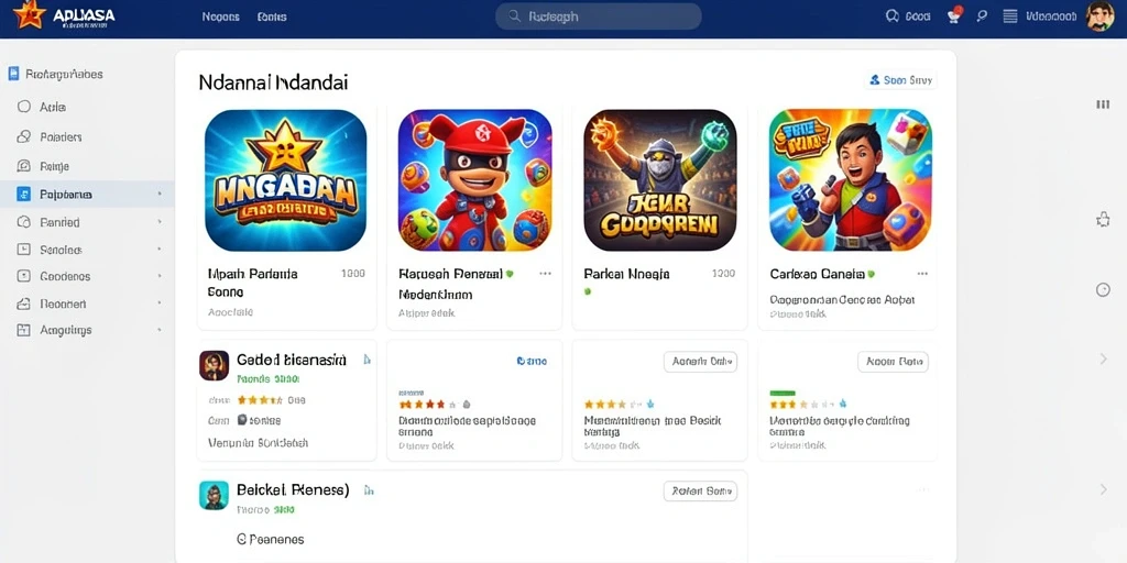 Beragam pilihan permainan yang tersedia untuk semua pengguna.